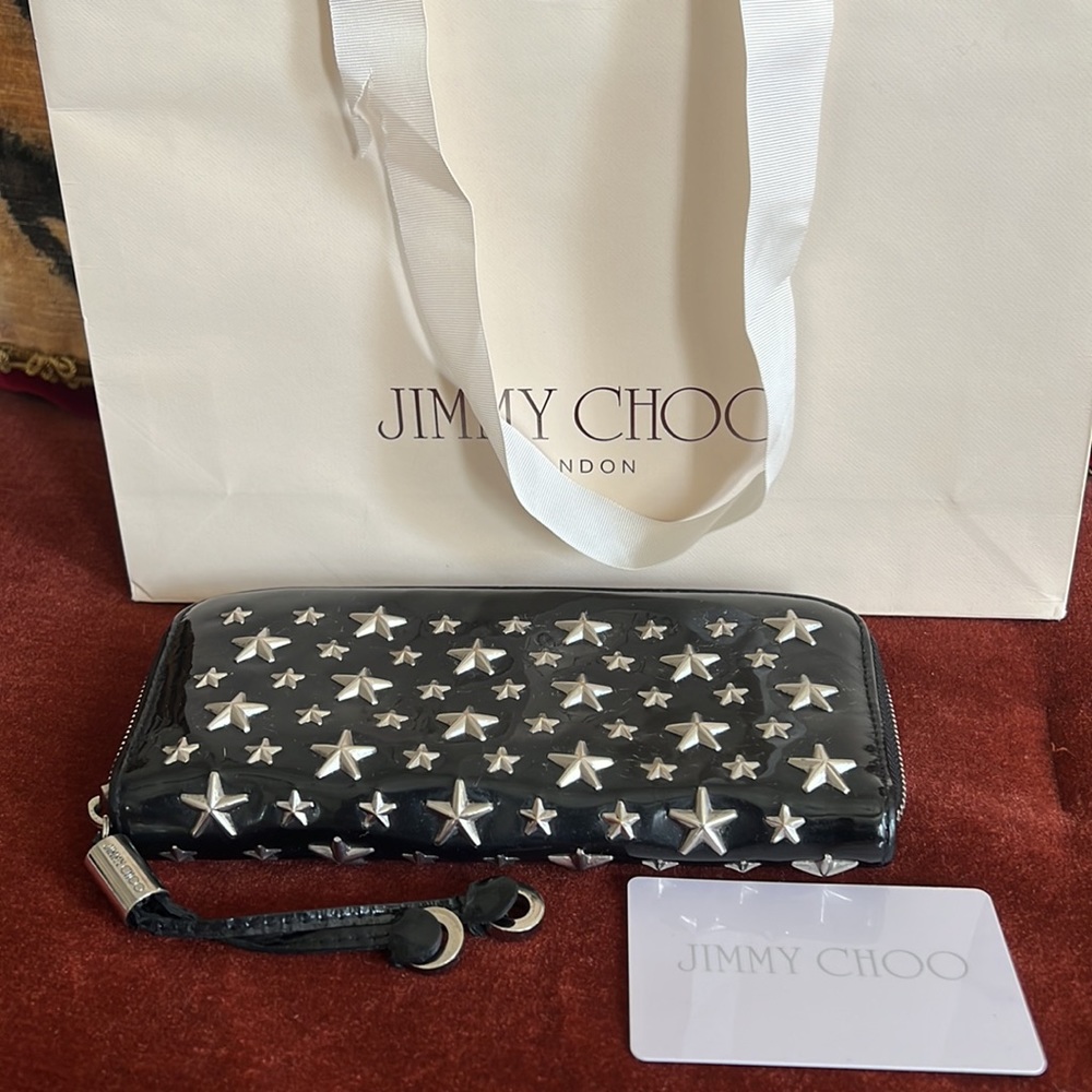 Authentic Jimmy Choo zip around wallet